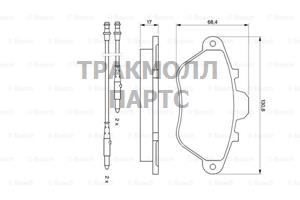 КОМПЛЕКТ ТОРМОЗНЫХ КОЛОДОК - 0986460950