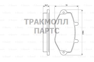 КОМПЛЕКТ ТОРМОЗНЫХ КОЛОДОК - 0986460962