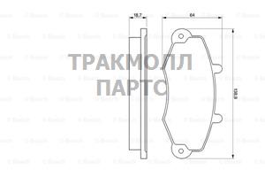 КОМПЛЕКТ ТОРМОЗНЫХ КОЛОДОК - 0986460963