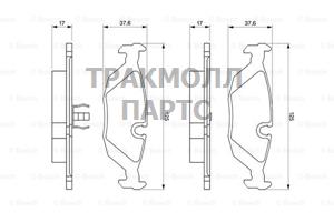 КОЛОДКИ ТОРМОЗНЫЕ BOSCH - 0986461111