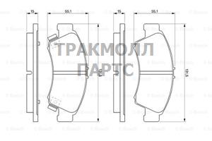 КОЛОДКИ ТОРМОЗНЫЕ BOSCH - 0986461126