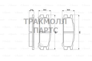 КОЛОДКИ ТОРМОЗНЫЕ - 0986461143