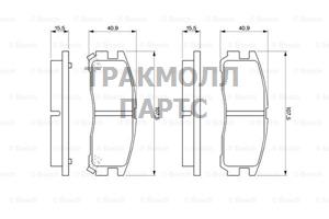 КОЛОДКИ ТОРМОЗНЫЕ - 0986461145