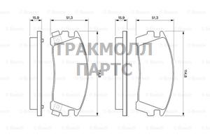 ТОРМОЗНАЯ КОЛОДКА - 0986461760