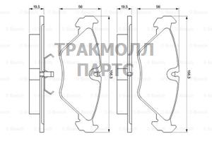 КОМПЛЕКТ ТОРМОЗНЫХ КОЛОДОК - 0986461766