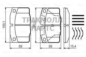 КОМПЛЕКТ ТОРМОЗНЫХ КОЛОДОК - 0986469390