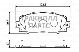 КОМПЛЕКТ ТОРМОЗНЫХ КОЛОДОК - 0986494198