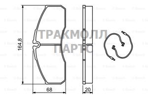 КОМПЛЕКТ ТОРМОЗНЫХ КОЛОДОК - 0986494273