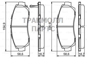 КОЛОДКИ ТОРМОЗНЫЕ - 0986494308