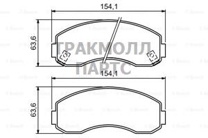 КОМПЛЕКТ ТОРМОЗНЫХ КОЛОДОК - 0986494314