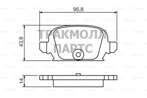 КОМПЛЕКТ ТОРМОЗНЫХ КОЛОДОК - 0986494340