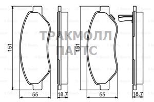 КОЛОДКИ ТОРМОЗНЫЕ - 0986494345