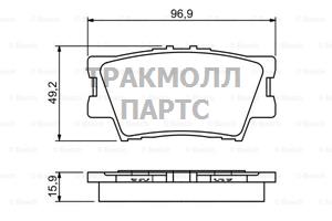 ДИСКОВЫЕ КОЛОДКИ ЗАДНИЕ - 0986494346