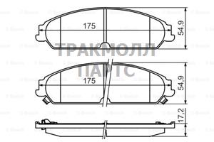 КОЛОДКИ ТОРМОЗНЫЕ - 0986494483