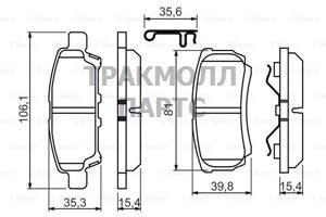 КОЛОДКИ ТОРМОЗНЫЕ - 0986494502