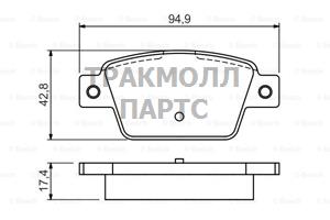 Колодки тормозные комплект - 0986494536