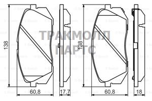 КОЛОДКИ ТОРМОЗНЫЕ - 0986494559