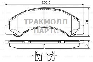 КОЛОДКИ ТОРМОЗНЫЕ - 0986494677