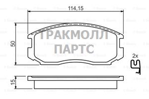 ДИСКОВЫЕ КОЛОДКИ ПЕРЕДНИЕ - 0986495030