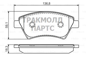 КОЛОДКИ ТОРМОЗНЫЕ ДИСКОВЫЕ - 0986495071