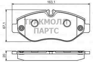 КОЛОДКИ ТОРМОЗНЫЕ - 0986495113