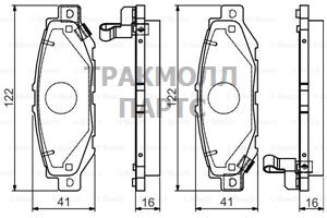 КОЛОДКИ ТОРМОЗНЫЕ - 0986495122