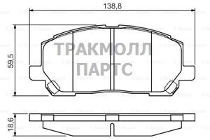 ДИСКОВЫЕ КОЛОДКИ ПЕРЕДНИЕ - 0986495126