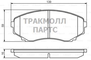 ДИСКОВЫЕ КОЛОДКИ ПЕРЕДНИЕ - 0986495131