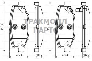 КОЛОДКИ ТОРМОЗНЫЕ ДИСКОВЫЕ - 0986495155