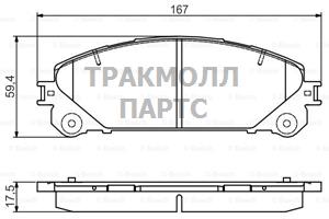 КОЛОДКИ ТОРМОЗНЫЕ - 0986495169