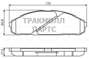 ДИСКОВЫЕ КОЛОДКИ ПЕРЕДНИЕ - 0986495171