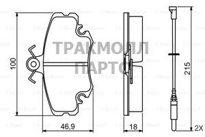 КОЛОДКИ ТОРМОЗНЫЕ - 0986495212