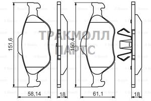 КОЛОДКИ ТОРМОЗНЫЕ - 0986495220