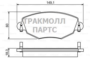 КОЛОДКИ ТОРМОЗНЫЕ - 0986495230