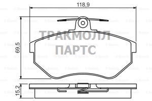 КОЛОДКИ ТОРМОЗНЫЕ - 0986495246