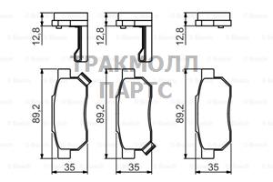 КОЛОДКИ ТОРМОЗНЫЕ - 0986495256