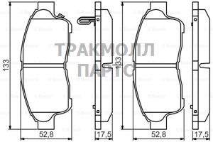 КОЛОДКИ ТОРМОЗНЫЕ - 0986495257