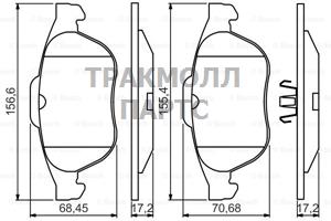 КОЛОДКИ ТОРМОЗНЫЕ - 0986495264