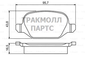 ТОРМОЗНЫЕ КОЛОДКИ - 0986495291