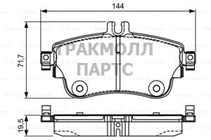 КОМПЛЕКТ ТОРМОЗНЫХ КОЛОДОК - 0986495299