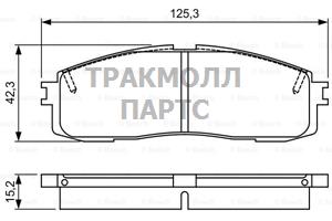 КОМПЛЕКТ ТОРМОЗНЫХ КОЛОДОК - 0986495330