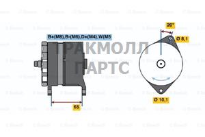 ГЕНЕРАТОР  28V 80A - 0120468140