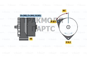 ГЕНЕРАТОР  28V 55A - 0120469030