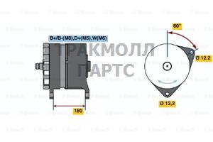 ГЕНЕРАТОР 28V 140A BOSCH - 0120689546