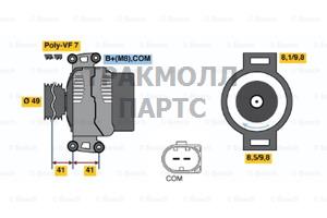 ALTERNATOR BOSCH - 0121715018