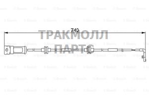 ДАТЧИК ИЗНОСА ТОРМОЗНЫХ КОЛОДОК - 1987474933