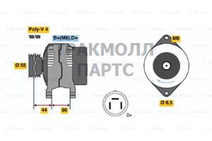 ГЕНЕРАТОР  14V 70A - 0123115013