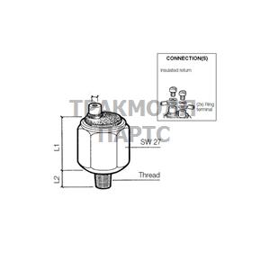 PRESS SWITCH 1 8BAR EARTH RET - 230-112-005-003C