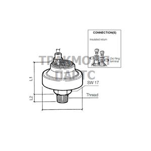 PRESS SWITCH 10 5BAREARTH RET - 230-213-002-003C