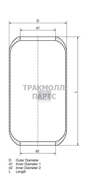 Пневматическая рессора без поршня - 4.80376